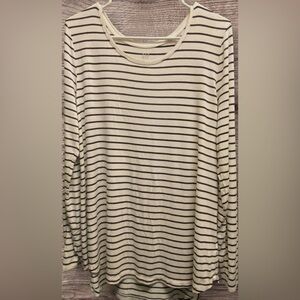 EUC Gap Luxe Long Sleeve Striped Tee - Size: L